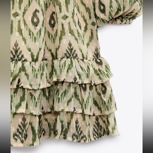 ZARA Printed Plumetis Dress - Size S - Picture 8 of 8